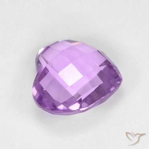 Ametista Viola violaceo medio naturale da 1.88 ct, Cuore, VVS