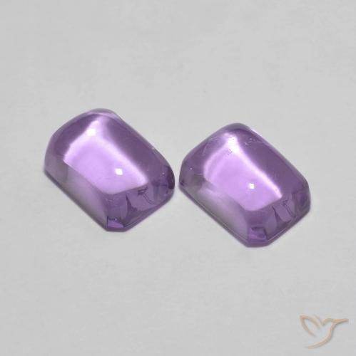 2.52ctw Naturale Viola medio Ametista, Taglio smeraldo, Trasparente