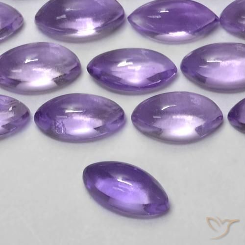 Ametista Viola medio naturale da 0.17 ct, Taglio marquise, Trasparente