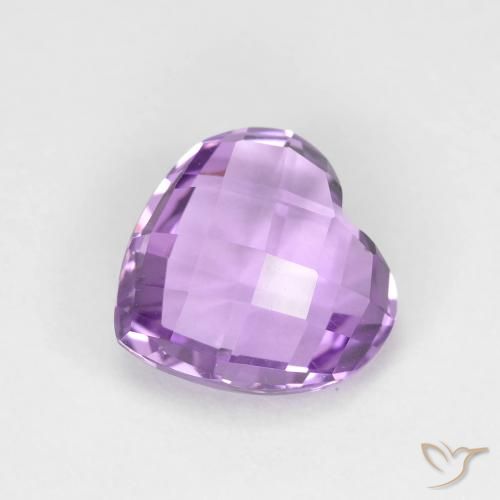 Ametista Viola rosa medio naturale da 1.85 ct, Cuore, VVS