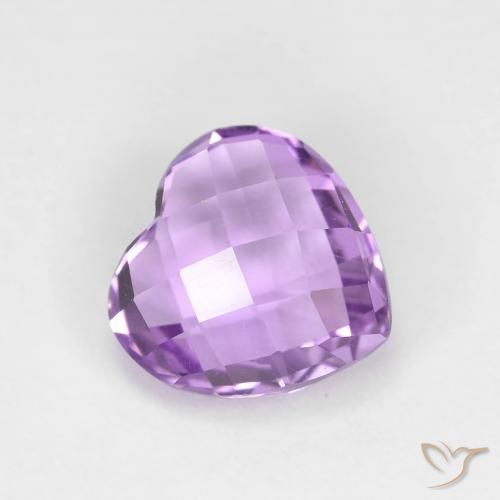 Ametista Viola rosa medio naturale da 1.85 ct, Cuore, VVS