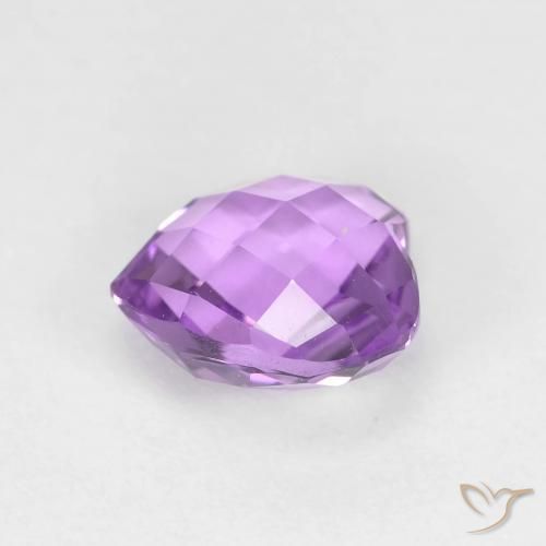 Ametista Viola rosa medio naturale da 1.85 ct, Cuore, VVS