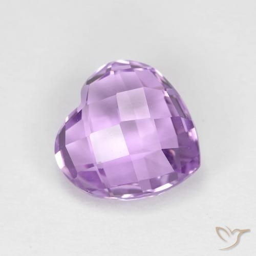 Ametista Viola rosa medio naturale da 1.89 ct, Cuore, VVS