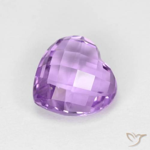 Ametista Viola tendente al rosa naturale da 1.92 ct, Cuore, VVS