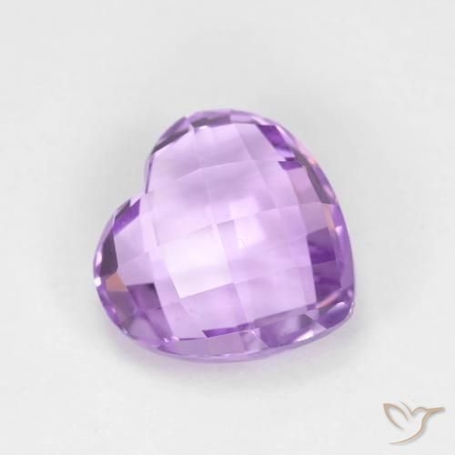 Ametista Viola tendente al rosa naturale da 2.11 ct, Cuore, VVS
