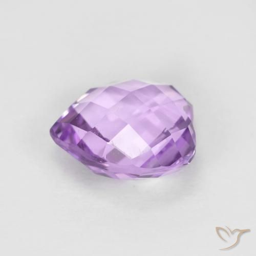Ametista Viola rosa medio naturale da 1.87 ct, Cuore, VVS