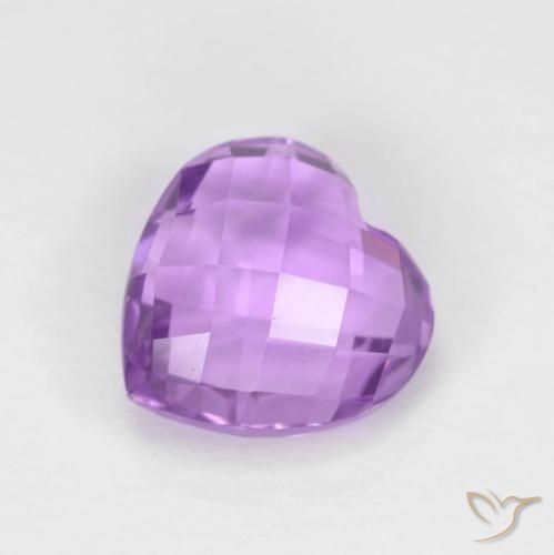 2.06ct Naturale Viola tendente al rosa Ametista, Cuore, VVS
