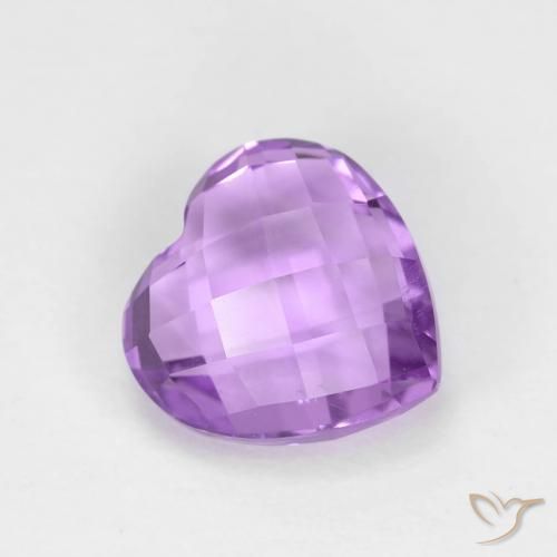 Ametista Viola tendente al rosa naturale da 2.06 ct, Cuore, VVS