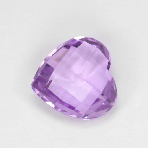 Ametista viola rosa medio naturale da 2,02 ct, a forma di cuore, VVS