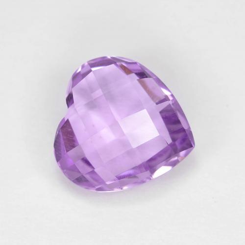 Ametista viola rosa medio naturale da 2,02 ct, a forma di cuore, VVS
