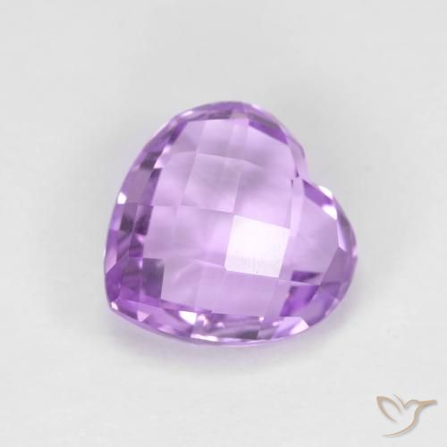 2.00ct Naturale Viola tendente al rosa Ametista, Cuore, VVS
