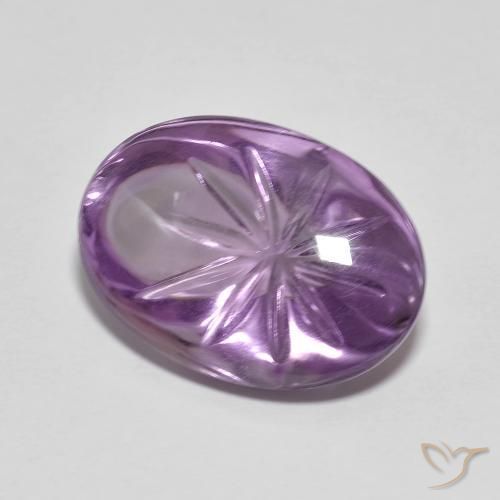 Ametista Viola medio naturale da 8.81 ct, Ovale, Trasparente