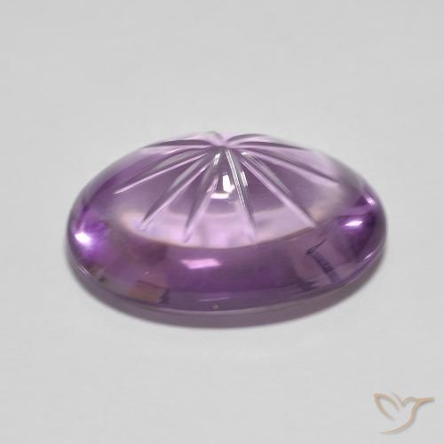 Ametista Viola medio naturale da 8.81 ct, Ovale, Trasparente