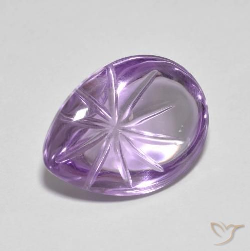 Ametista Viola medio naturale da 8.16 ct, Forma a pera, Trasparente
