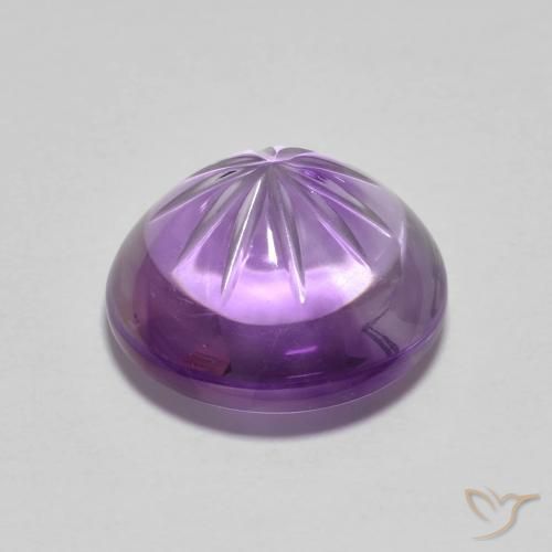 Ametista Iris Violetta naturale da 4.75 ct, Rotondo, Trasparente