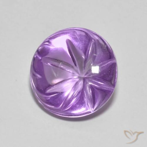 Ametista Iris Violetta naturale da 4.22 ct, Rotondo, Trasparente