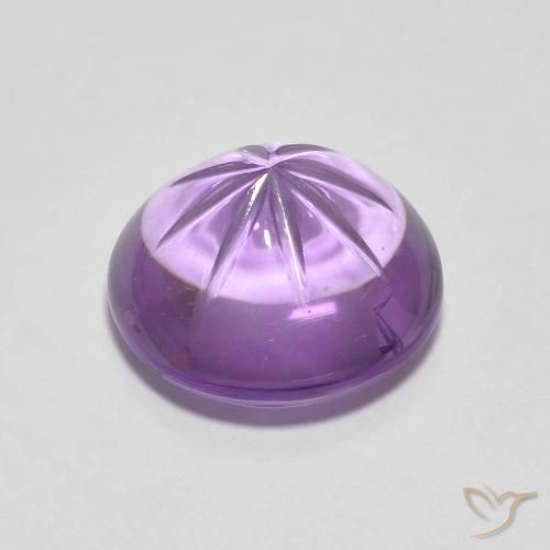 Ametista Iris Violetta naturale da 4.22 ct, Rotondo, Trasparente