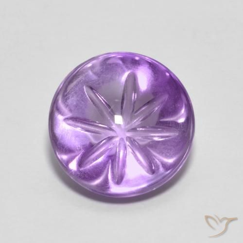 Ametista Iris Violetta naturale da 3.96 ct, Rotondo, Trasparente