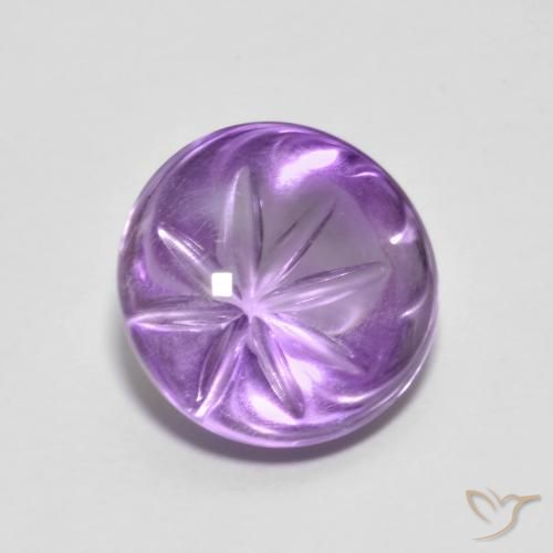 Ametista Iris Violetta naturale da 3.96 ct, Rotondo, Trasparente
