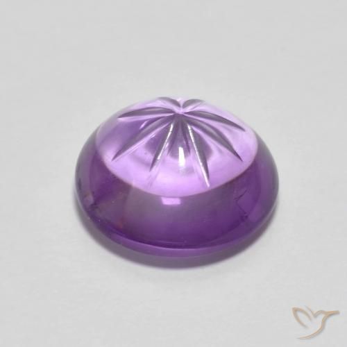 Ametista Iris Violetta naturale da 3.96 ct, Rotondo, Trasparente