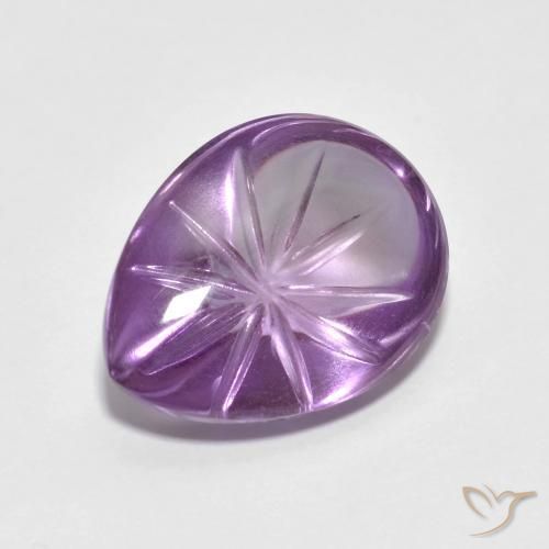 Ametista Viola chiaro-medio naturale da 7.08 ct, Forma a pera, Trasparente