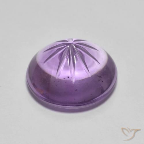 Ametista Iris Violetta naturale da 5.96 ct, Rotondo, Trasparente