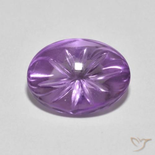 4.25ct Naturale Viola medio Ametista, Ovale, Trasparente