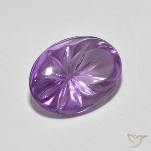 Ametista Viola medio naturale da 4.25 ct, Ovale, Trasparente