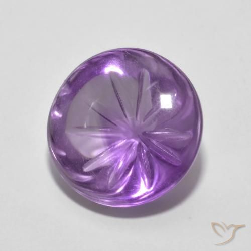 Ametista Iris Violetta naturale da 5.55 ct, Rotondo, Trasparente