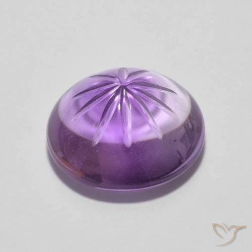 Ametista Iris Violetta naturale da 5.55 ct, Rotondo, Trasparente