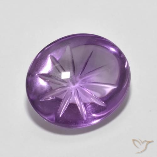 Ametista Iris Violetta naturale da 6.19 ct, Ovale, Trasparente