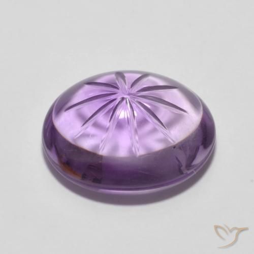 Ametista Iris Violetta naturale da 6.19 ct, Ovale, Trasparente