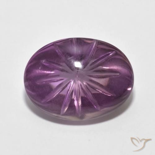 Ametista Viola tendente al rosa naturale da 8.75 ct, Taglio ovale, Trasparente