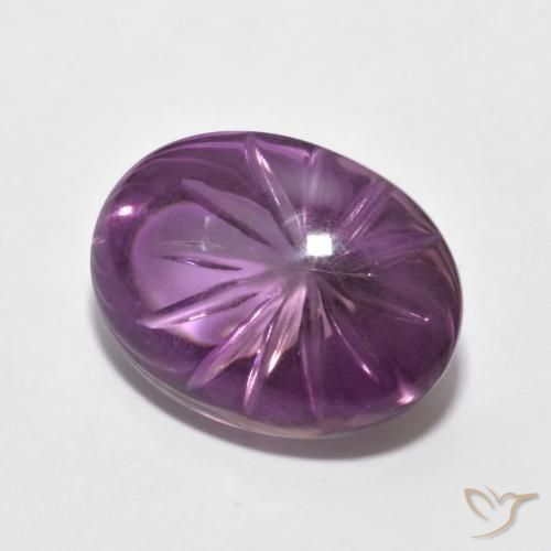 Ametista Viola tendente al rosa naturale da 8.75 ct, Taglio ovale, Trasparente