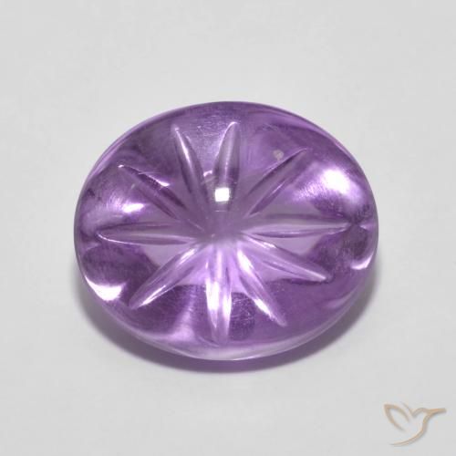 Ametista Viola medio naturale da 5.79 ct, Ovale, Trasparente