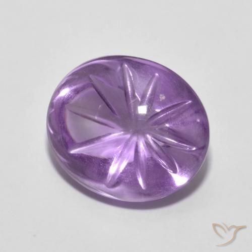Ametista Viola medio naturale da 5.79 ct, Ovale, Trasparente