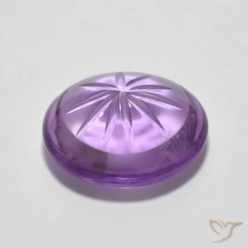 Ametista Viola medio naturale da 5.79 ct, Ovale, Trasparente