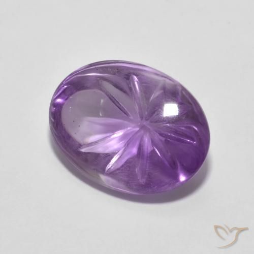 Ametista Viola medio naturale da 5.29 ct, Ovale, Trasparente