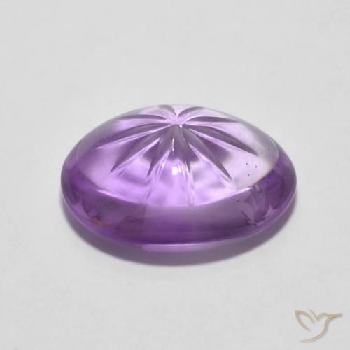 Ametista Viola medio naturale da 5.29 ct, Ovale, Trasparente