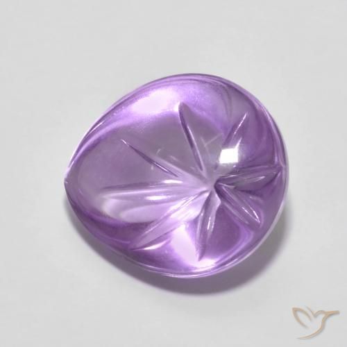 Ametista Viola medio naturale da 4.80 ct, Forma a pera, Trasparente