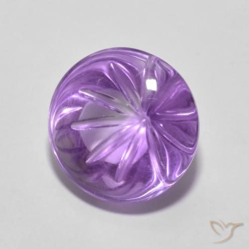 Ametista Iris Violetta naturale da 5.67 ct, Rotondo, Trasparente