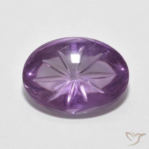 5.68ct Naturale Viola medio Ametista, Ovale, Trasparente