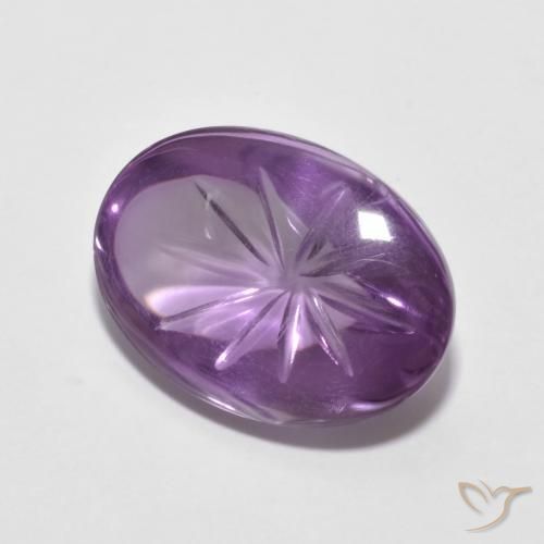 Ametista Viola medio naturale da 5.68 ct, Ovale, Trasparente