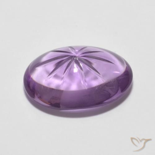 Ametista Viola medio naturale da 5.68 ct, Ovale, Trasparente
