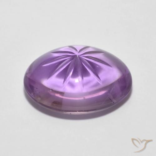 Ametista Viola medio naturale da 6.80 ct, Ovale, Trasparente