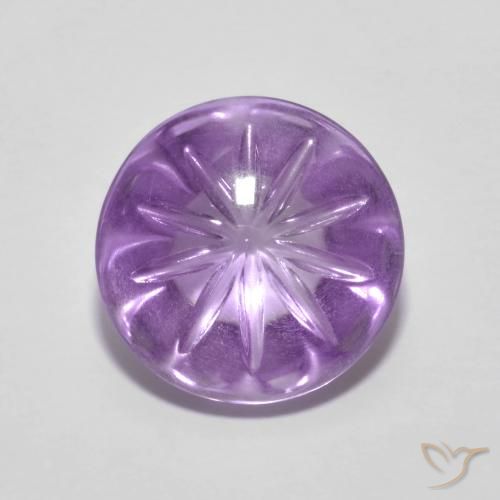 Ametista Iris Violetta naturale da 4.93 ct, Rotondo, Trasparente