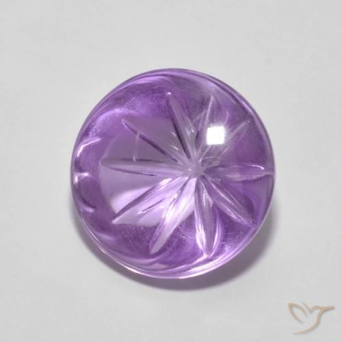 Ametista Iris Violetta naturale da 4.93 ct, Rotondo, Trasparente