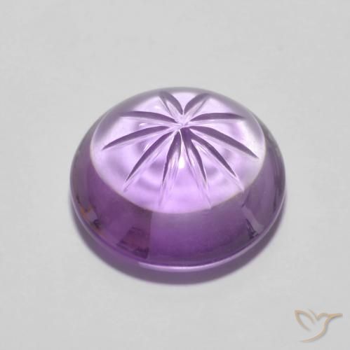 Ametista Iris Violetta naturale da 4.93 ct, Rotondo, Trasparente