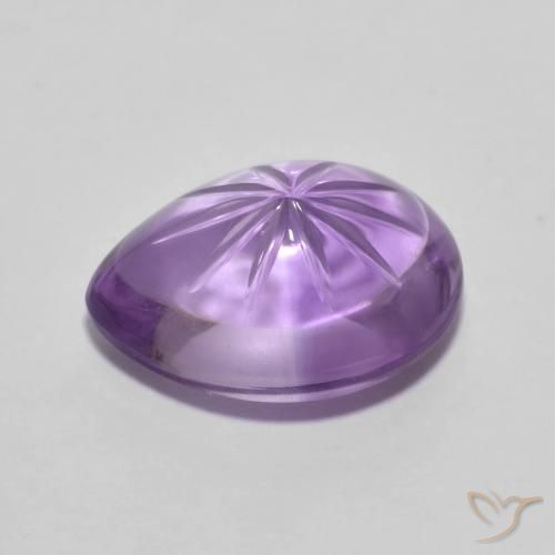 Ametista viola vivido naturale da 4.35 ct, Forma a pera, Trasparente