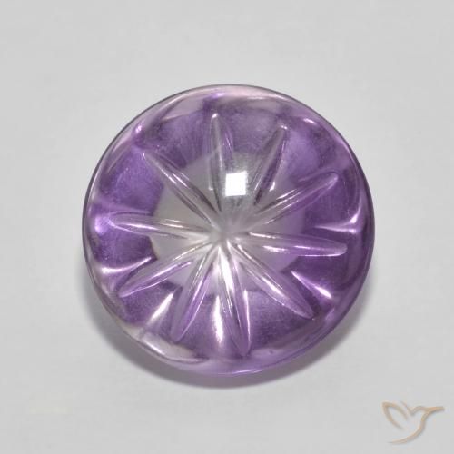 5.46ct Naturale Viola scuro Ametista, Rotondo, Trasparente